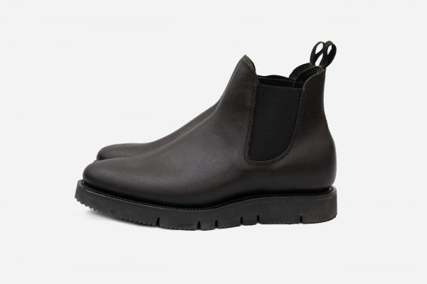 Stealth Chelsea Boot ~ Black Waxed Flesh